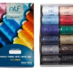 Nici poliestrowe NTF 120 (40/2) 1000 m x 12 szt. - FOREST