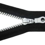 Zamek Błyskawiczny Kostkowy 5 Rozdzielczy 75 Cm Auto Lock - CZARNY + SREBRNY